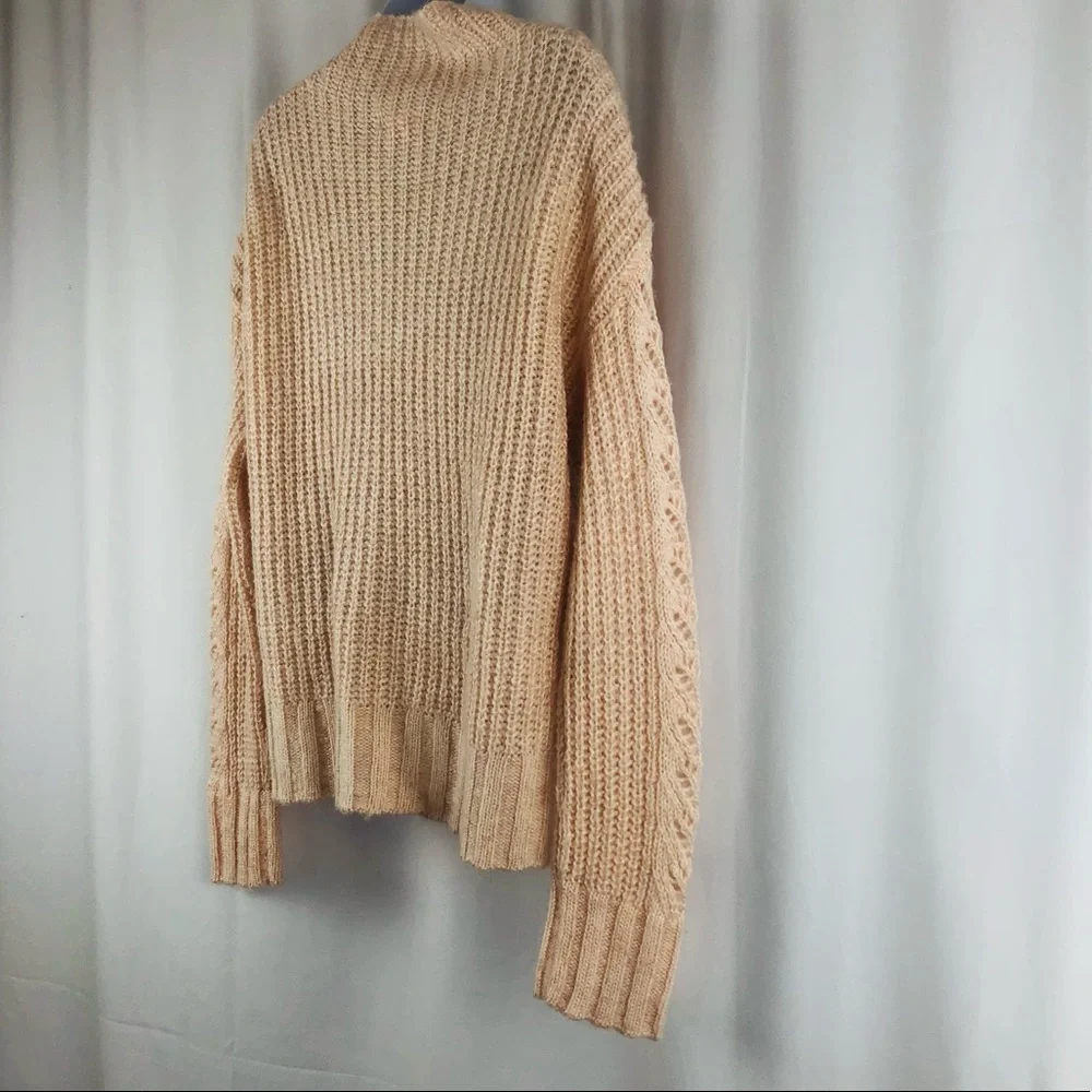 LC Lauren Conrad loose weave funnel neck pullover sweater S - Picture 11 of 14